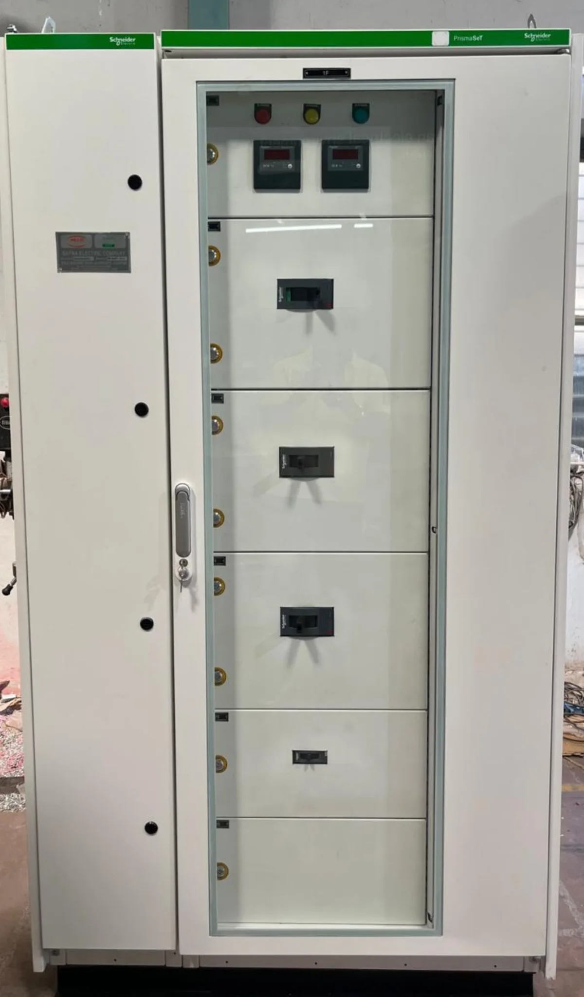 Electrical panel enclosure prepared for assembly and testing