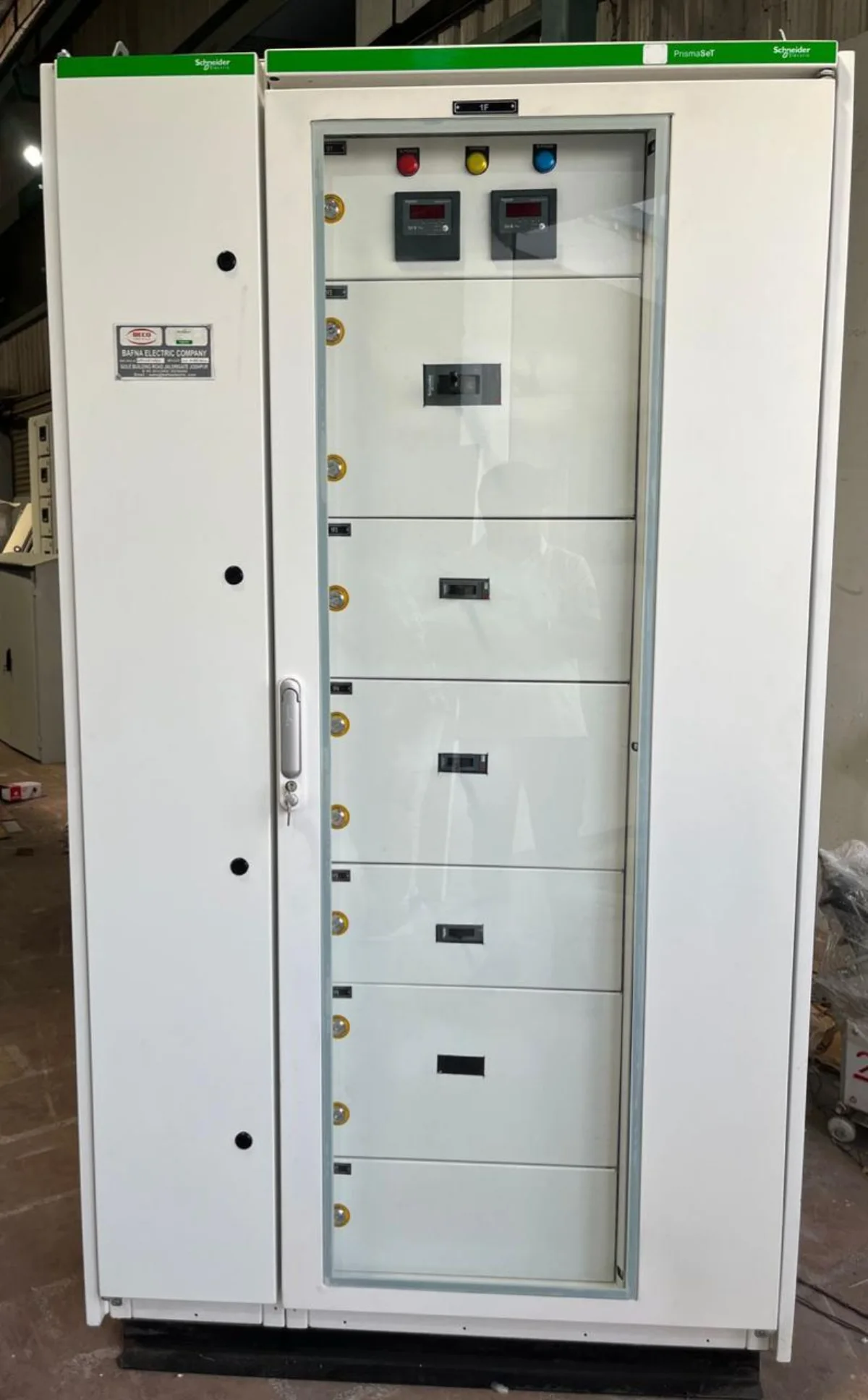 PrismaSet electrical panel enclosure in the Bafna Electric workshop