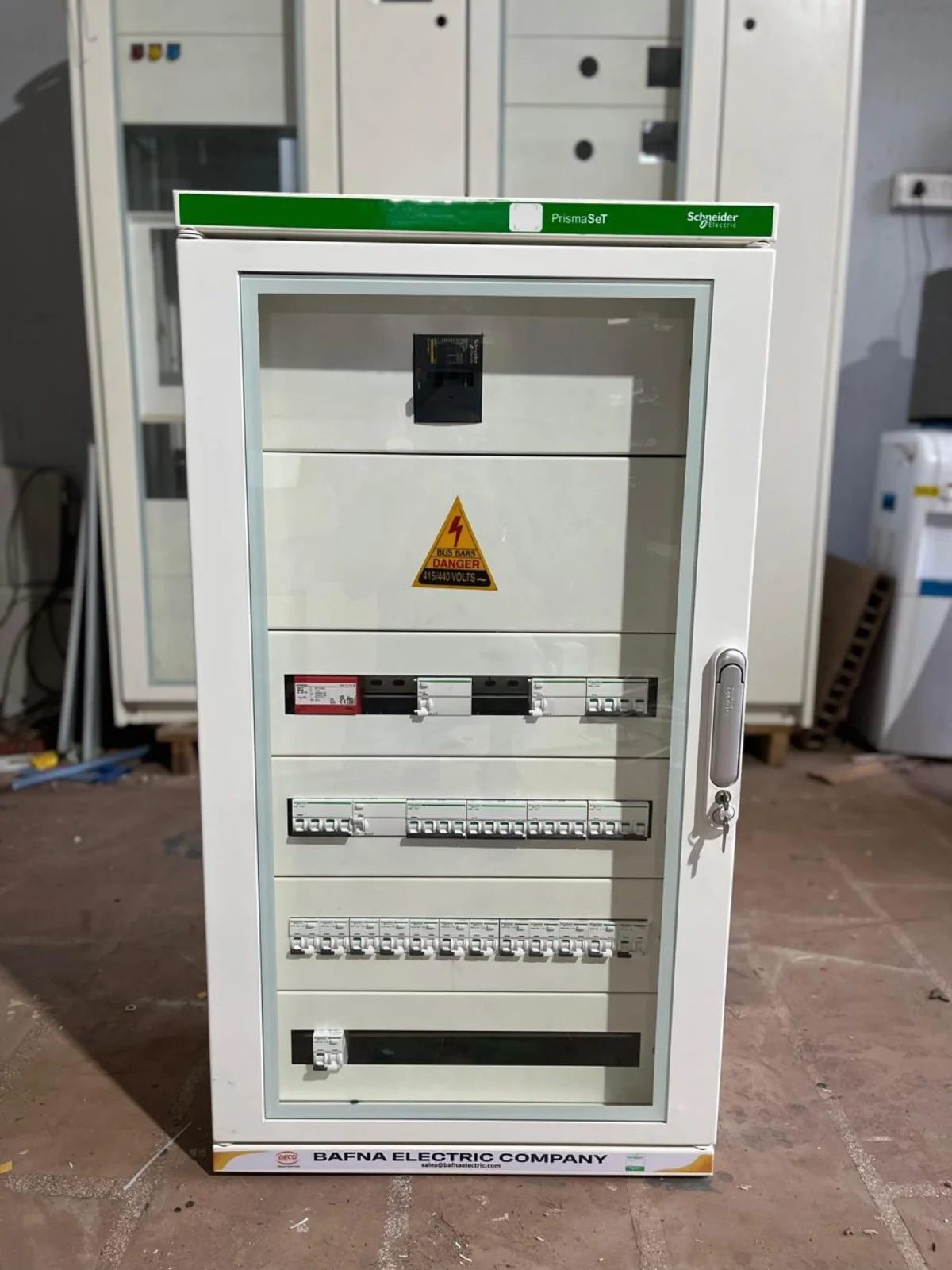 PrismaSet electrical panel cabinet assembled by Bafna Electric Company